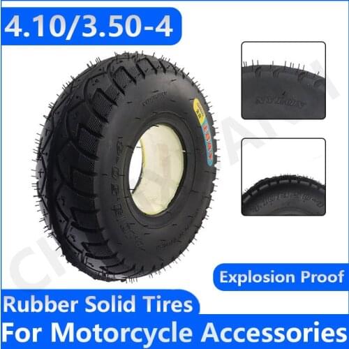 4.10/3.50-4 Solid Tire 10 Inch Explosion-proof Tyre for 3wheel Scooter Electric Bicycle Electric Scooter Warehouse Cart