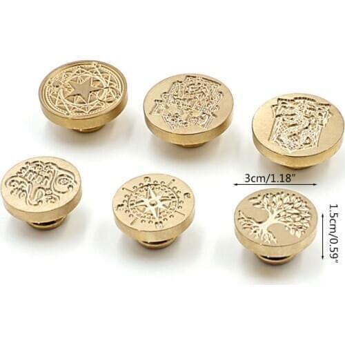 500+ Patterns Wax Seal Stamp Retro Wood Stamp Kits Replace Copper Head-Mountain Series