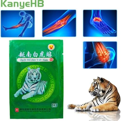 8pcs Vietnam White Tiger Balm Pain Relief Plaster Muscle Arthritis Rheumatoid Back Neck Shoulder Pain Patches H003