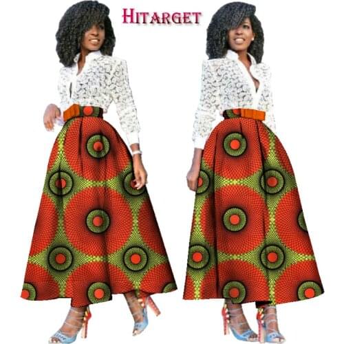 African Skirts for Women 2020 New Style Dashiki Plus Size African Style Clothing Bazin Riche Long Maxi Ball Gown Skirts WY3137