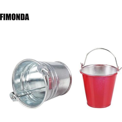 1/10 Scale Accessories Mini Metal Pail Bucket for RC Crawler Car Axial SCX10 Traxxas TRX4 Tamiya CC01 RC4WD D90 TF2 Simulation