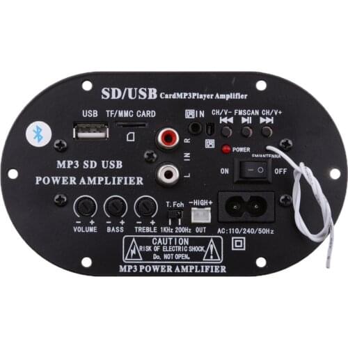 Car Audio Bluetooth MP3 Player Amplifier Speaker FM Radio USB TF Input PCB