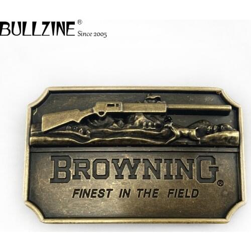 Bullzine zinc alloy belt buckle antique brass finish FP-03685 LUXURIOUS jeans gift belt buckle