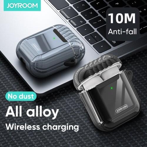 Joyroom Earphone Case For Apple Airpods 1 2 Bluetooth Wireless Earphone Protective Metal Case For Airpods Wireless Bluetooth