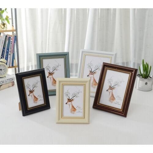 Elegant Pictures Frames Desk Table Resin Decor Photo Frame with Transparent Organic Glass Wedding Family Photo Frames 5 sizes