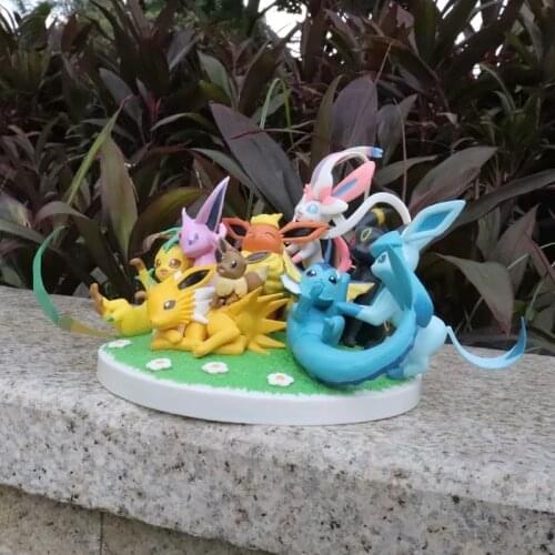 Pokemon Figure Vaporeon Jolteon Flareon Espeon Umbreon Leafeon Eevee Family