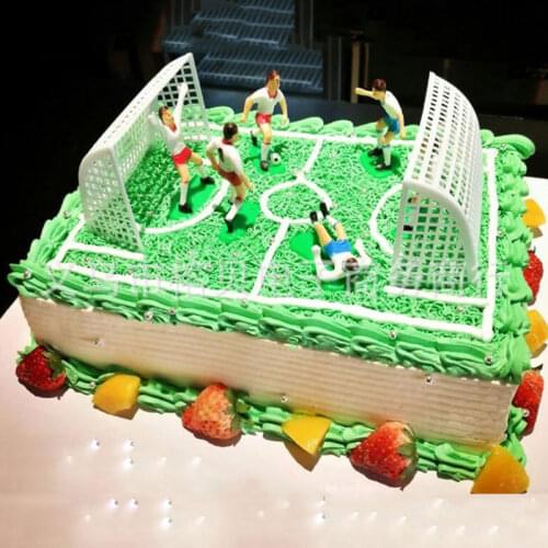 1 Set Football Game Cake Topper DIY kids Birthday party cake decoration Kids Doll Toy Soccer Baking Cupcake Party Supplies