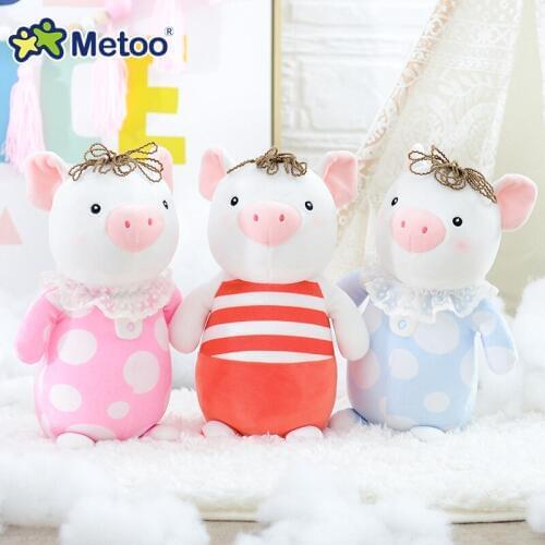 Toys For Girls Metoo Plush Stuffed Pig Soft Cartoon Animal Cute Kawaii Lovely Dolls For Kids Children Christmas Birthday Gifts