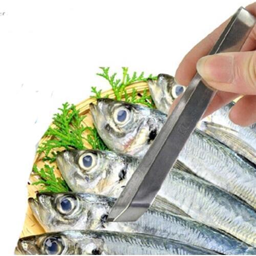 Stainless Steel Fish Bone Tweezers Japanese Culinary hair Tweezer kitchen tool