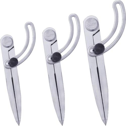 LMDZ 3Sizes Adjustable Spacing Compass Gauge Carpenter Leathercraft Rotate Tool Scriber DIY Woodworker Circle Drawing Edger Tool