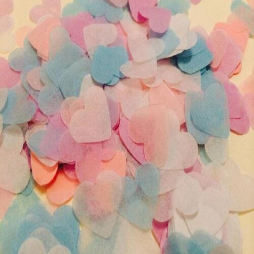 Confetti paper hearts dots square for Gift Craft Birthday Wedding Party baby shower favor Decor DIY table scatter sprinkles Wh