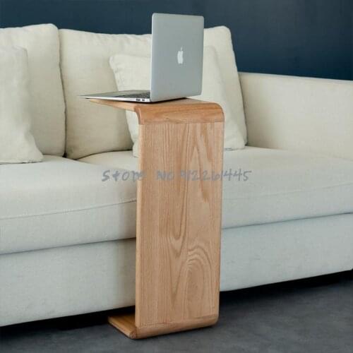 Nordic small apartment creative corner table living room sofa solid wood side table multifunctional log bedside table