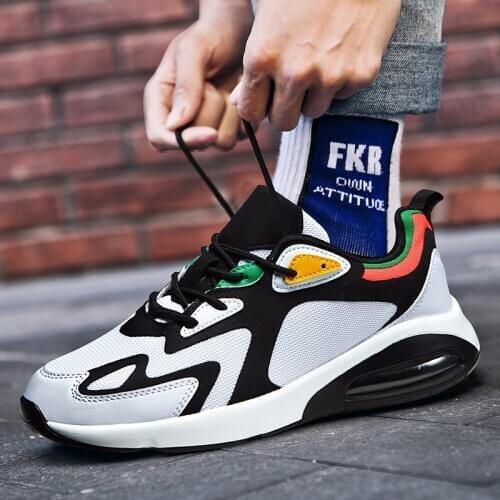 Spring New Men Casual Shoes Anti Slip Breathable Fashion Male Air Cushion Running Shoes Men Flats Large Size 46 Sneakers