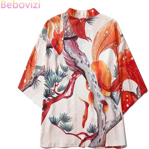 M-XXL Casual Harajuku Kimono Cosplay for Mens Women Japanese Style Streetwear Robe Japan Cardigan Top Yukata Haori Clothes