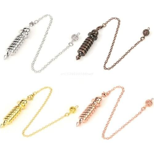 Metal Pendulum Dowsing Divination Reiki Healing Spiritual Amulet Pendule Pendant Dropship