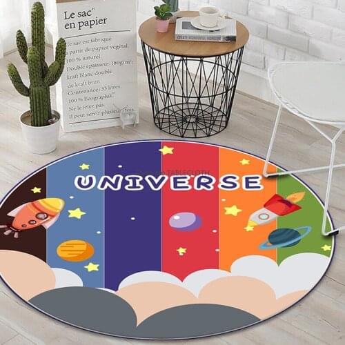 Cute Cartoon Childrens Room Round Carpet Bedroom Study Computer Chair Ergonomic Chair Cushion Tent Hanging Basket Floor Mat