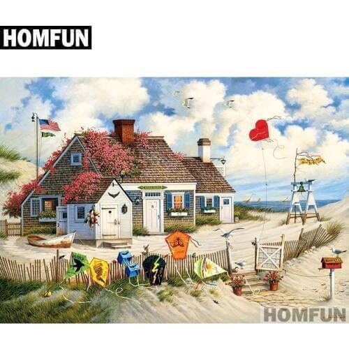 HOMFUN Full Square/Round Drill 5D DIY Diamond Painting "Spring kite" Embroidery Cross Stitch 5D Home Decor Gift A01754