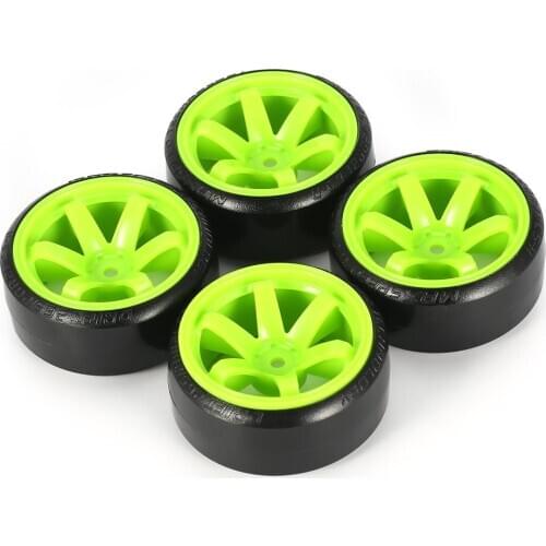 4Pcs RC Hard Pattern Drift Tires Tyre Wheel for Traxxas HSP Tamiya HPI 1:10 RC On-road Vehicle Drifting Car Hard Tyre Set
