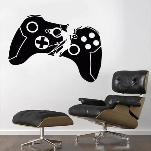 Broken Crack Controller Sticker Wall Art Game Sticker For Home Living Room And Game Room Decoration Removable A002831