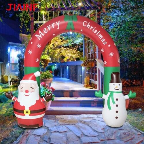 New Inflatable Arch Thicken Pvc Christmas Decorations Santa Claus With Led Lights Cute Snowman Outdoor Courtyard Lighting Props
