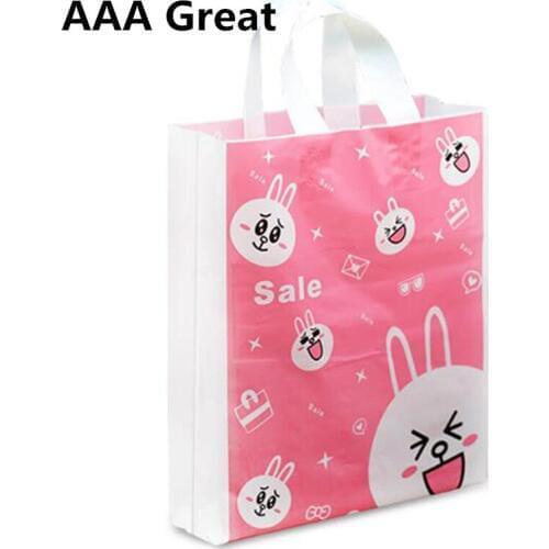 Plastic Bag Shopping Bags With Handle for Clothing Shops Retail Packaging Animal 50Pcs/Lot Store Pouches Wholesale New