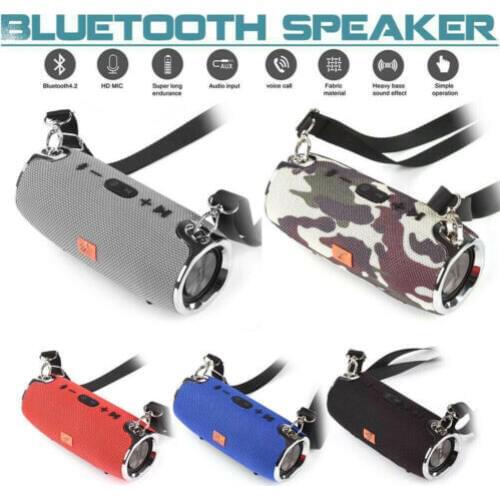 Portable Wireless Bluetooth Speaker Outdoor Super Bass Stereo Bluetooth 4.2 Speaker Support 3.5MM AUX TF Card USB 3D10
