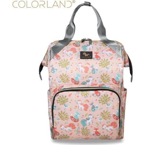 COLORLAND Diaper Bag Mummy Maternity Nappy Bag Large Capacity Baby Bag Travel Backpack Nursing Bag For Baby Care Drop Shipping