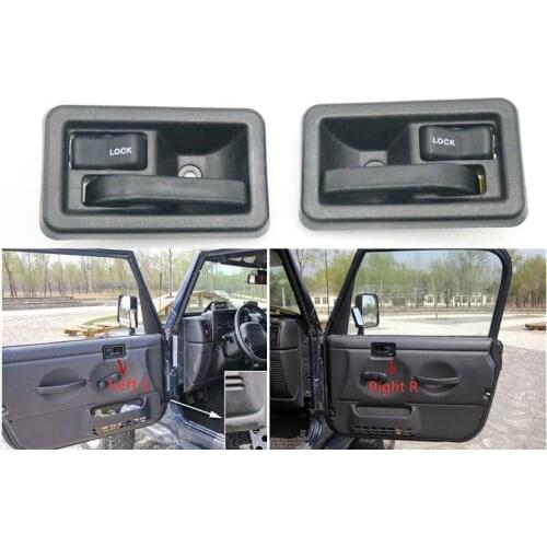 For Jeep Wrangler YJ TJ 1987-2004 Interior Inside Front Door Latch Inner Handles Left &Right