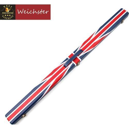 Weichster Deluxe Quality 3/4 Union Jack Flag Design Snooker Cue Case With Chalk Space