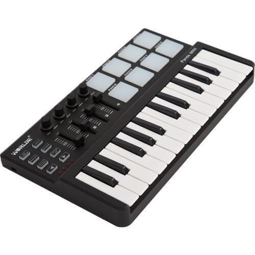 Worlde Panda Mini MIDI Keyboard Portable 25-Key USB Keyboard MIDI Controller Keyboard and Drum Pad