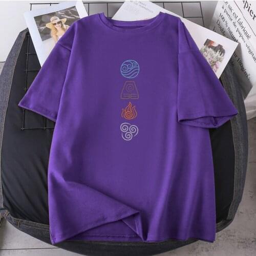 The Last Airbender Cartoon Woman T-shirts Fashion Avatar Printing Summer Casual 2021 New Ladies Clothing Round Neck Camisetas