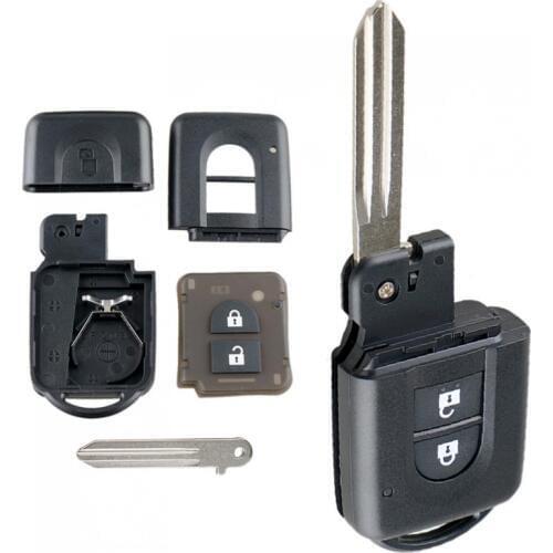 2 Buttons Smart Car Remote Key Shell Fit for Nissan Micra X-Trail / Qashqai Note / Juke Parthfinder / Duke