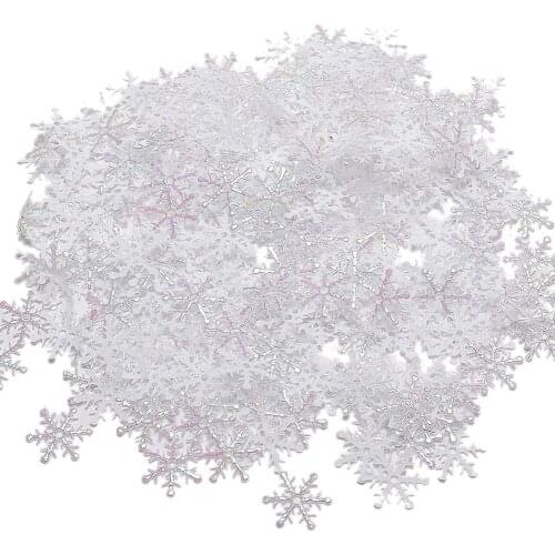 2 Packs 600PCS In Total White Snowflakes Colorful Confetti For Christmas Wedding Birthday Holiday Party Decoration Elegantly