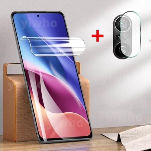 2 IN 1 hydrogel soft film For Xiaomi Poco F3 X3 Pro NFC M3 Screen Protector Camera Lens glass for xiaomi mi 11 Pro lite ultra 5g