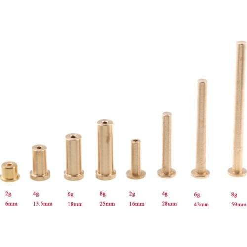 8pcs 2/4/6/8g 6/13.5/18/25/16/28/43/59mm Brass Golf Shaft Tip Plug Weights
