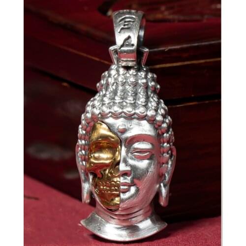 999 Sterling Silver Buddha handmade Pendant charm jewelry F men women jewelry gift A5822