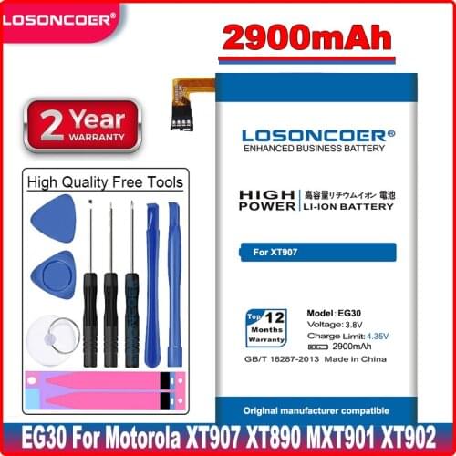 LOSONCOER 2900mAh EG30 Battery for Motorola Droid RAZR M XT905 XT907 XT890 XT902 XT980 MXT901 Cell Phone Battery