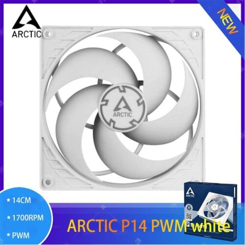 ARCTIC P14 PWM White 14cm Computer Case Fan 140MM CPU Cooling Fan 4 Pin PWM Temperature Control FDB Mute