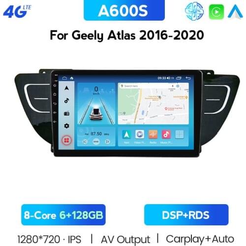 Carplay 6G+128G 9 Inch Car Android 2 Din Car Video Radio 8 Core WIFI GPS Have BT Multimedia For Geely Atlas NL-3 2016-2020 IPS