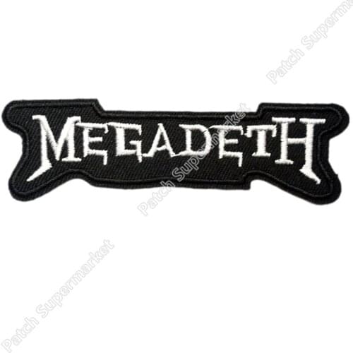 White Heavy Metal Iron On/Sew On Patch Tshirt TRANSFER MOTIF APPLIQUE Rock Punk Badge