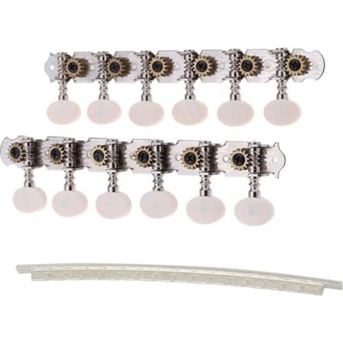 24 Pcs Guitar Fret Wire for Fender ST Stratocaster Fingerboard Frets 2.2mm & 6R+6L 12 String Acoustic Guitar Tuning Key Peg Mach