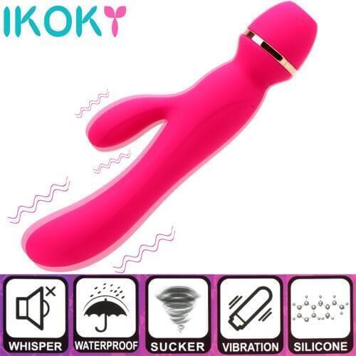 IKOKY Sex Toys For Woman Female Nipple Massage Sucking Vibrator Oral Sex Licking Clitoral Stimulator Masturbation Silicone