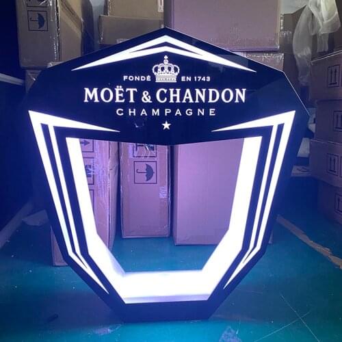 Custom design clear acrylic beer display led liquor bottle glorifier display for bar