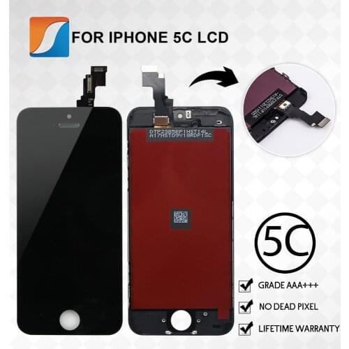 Grade AAA+++ 20PCS/LOT For iPhone 5C LCD Display Replacement Screen With Touch Digitizer Assembly Free Shipping