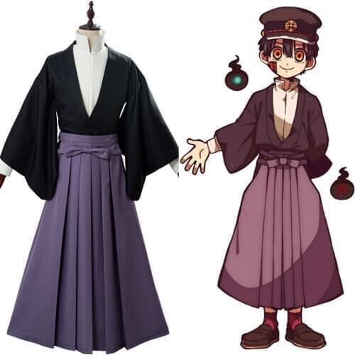 Anime Toilet-Bound Hanako-kun Hakama Pant Kendo Costume Cosplay Tsukasa Yugi Samurai Kimono Set Men Women Outfit Cosplay Costume