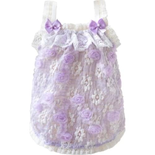 Lace Dog Vest Skirt Cat Chihuahua Clothes Summer Dog Clothing Yorkshire Pomeranian Shih Tzu maltese Poodle Bichon Pet Costumes