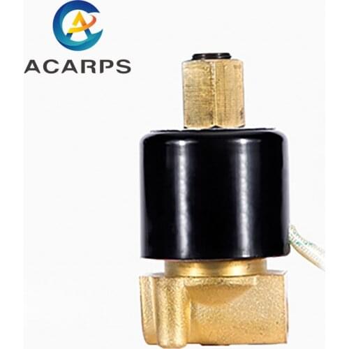 1/4" Brass Normally Open Solenoid Valve IP65 Pipeline Control Switch Valve Water Valve 220V 110V 24V 12V