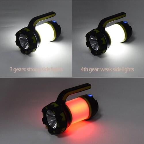 Lumen Camping Searchlight LED Camping Lantern Work Light Outdoor Tent Light Flashlight USB Rechargeable Port Spotlight Lantern