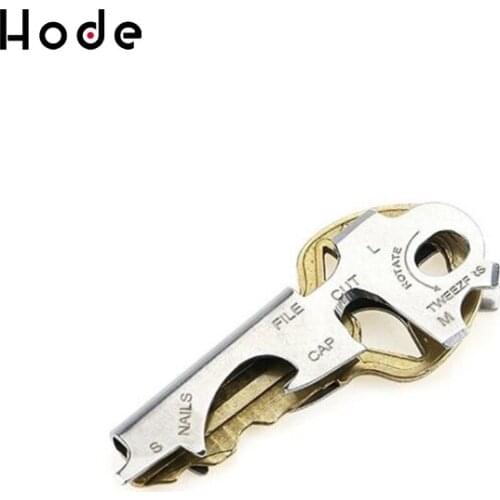 Multifunctional keychain clip EDC tool buckle Stainless steel 8-in-1 screwdriver accessories Portable multi-function folder