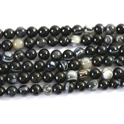 Natural black gray dragon vein carnelian stone agat onyx 6mm 8mm 10mm 12mm round loose beads fashion jewelry finding 15inch A37